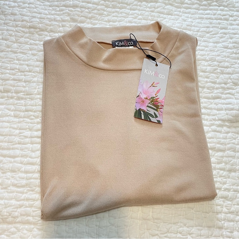 NWT Kim & Co. Soft Touch Sleeveless Mock Neck Top